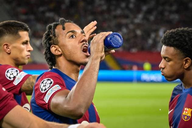 Jules Kounde FC Barcelona during a UEFA Champions League first match between FC Barcelona and Royal Antwerp at Estadi Olimpic Lluis Companys, in Barcelona, ,Spain on September 19, 2023 Photo Felipe Mondino Copyright: x@FELIPExMONDINOx