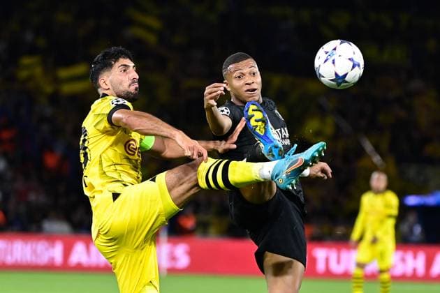 Emre Can ( 23 - Borussia Dortmund ) - Kylian Mbappe ( 7 - PSG ) - FOOTBALL : Paris Saint Germain vs Borussia Dortmund - Ligue des Champions - 19 09 2023 FedericoPestellini Panoramic 
