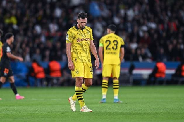 19 09 2023, Football, Champions League, 1 matchday, 2023 2024 season, Paris St Germain Borussia Dortmund, Mats Hummels Borussia Dortmund xRHR PHOTO TKx Copyright: RHR-FOTOx RHR-FOTO TK