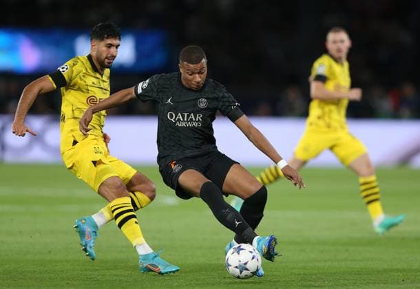 Paris Saint-Germain v Borussia Dortmund, UEFA Champions League, Group F, Parc des Princes, Paris, France. - 19th September 2023. Kylian Mbappe of Paris Saint-Germain. - Paris Saint-Germain v Borussia Dortmund, UEFA Champions League, Group F, Parc des Princes, Paris, France. - 19th September 2023. Paris Parc des Princes France Copyright: xDanxWeirx CP_PSG_Dortmund_25