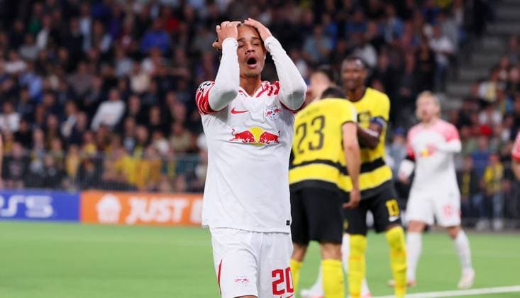 Bern RB Leipzig Champions League Bern, 19 09 2023, Wankdorf Stadium, Football , UEFA Champions League, Group G , Matchday 1, Young Boys Bern vs RB Leipzig 1 3 1 1 , Pictured Xavi Simons 20, RB Leipzig , Photo intended for editorial use only , UEFA regulations prohibit any use of photographs as image sequences and or quasi video , Picture Point