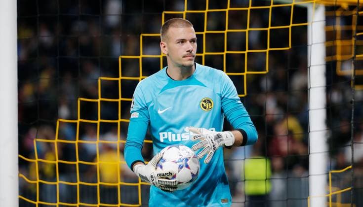 Young Boys RB Leipzig Goalkeeper Anthony Racioppi Young Boys 19 09 2023 Wankdorf Stadion Bern , SWITZERLAND , Men Football UEFA Champions League Group Stage BSC Young Boys Bern RB Leipzig Goalkeeper Anthony Racioppi Young Boys