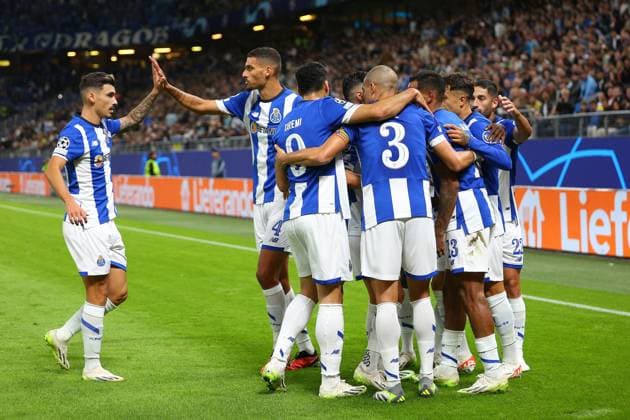 Soccer men season 2023 2024 UEFA Champions League 1 matchday I Shakhtar Donetsk FC Porto I 19 09 2023 FC Porto cheers Hamburg Volksparkstadion Hamburg Germany Copyright: xLobecax xHenningxRohlfsx