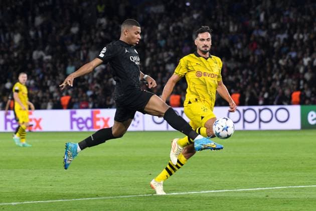 Champions League - PSG v Borussia Dortmund Kylian Mbappe during the UEFA Champions League 1st round Group F football match between Paris Saint-Germain (PSG) and Borussia Dortmund (BVB) at the Parc des Princes stadium in Paris, France on September 19, 2023. Photo by Lionel UrmanABACAPRESS.COM Paris France  Copyright: xUrmanxLionel ABACAx 868345_018 UrmanxLionel ABACAx 868345_018