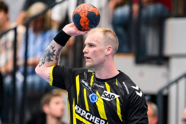 HBW Balingen TVB Stuttgart Handball Bundesliga, HBW Balingen TVB Stuttgart ,Sparkasse Arena Stuttgart Jonas Truchanovicius in Action shot Balingen Savings Bank Arena bath Wuerttemberg Germany