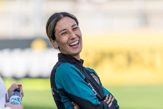 Public Practice German Football Women National Team, Stadion am Brentanobad, Frankfurt, 19 09 2023 Sara Doorsoun German National Team , Open Practice DFB Women, Frankfurt, Stadion am Brentanobad, 19 9 2023 Copyright: xBEAUTIFULxSPORTS Gawlikx
