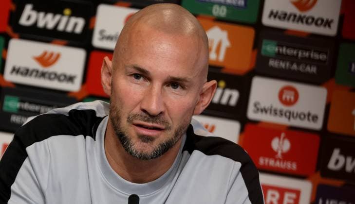 SOCCER - UEFA EL, Sturm vs Sporting GRAZ,AUSTRIA,20.SEP.23 - SOCCER - UEFA Europa League, group stage, SK Sturm Graz vs Sporting CP, preview, press conference, PK, Pressekonferenz Sturm. Image shows head coach Christian Ilzer (Sturm).  GEPAxpictures xHansxOberlaender