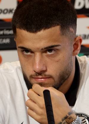 SOCCER - UEFA EL, Sturm vs Sporting GRAZ,AUSTRIA,20.SEP.23 - SOCCER - UEFA Europa League, group stage, SK Sturm Graz vs Sporting CP, preview, press conference, PK, Pressekonferenz Sturm. Image shows Jusuf Gazibegovic (Sturm).  GEPAxpictures xHansxOberlaender