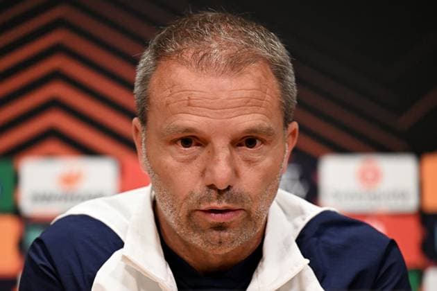 AMSTERDAM - Ajax coach Maurice Steijn during Ajax Amsterdam press conference, PK, Pressekonferenz in the run-up to the Europa League match against Olympic Marseille in the Johan Cruijff ArenA on September 20, 2023 in Amsterdam, the Netherlands. ANP OLAF KRAAK UEFA Europa League MD-1 2023 2024 xVIxANPxSportx xxANPxIVx 478773803 originalFilename: 478773803.jpg