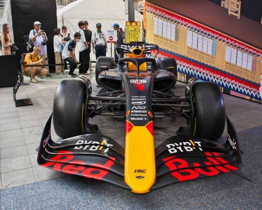 Oracle Red Bull Racing RB19 is seen displayed during an event for F1 Japan Grand Prix Formula 1 Tokyo Festival 2023 at Kabuki-cho, Shinjuku in Tokyo, Japan on Wednesday, September 20, 2023.  TKP2023092008 KEIZOxMORI