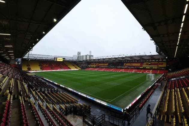 Watford v West Bromwich Albion, London, UK - 20 Sep 2023 General view of Vicarage Road during the Sky Bet EFL Championship match between Watford and West Bromwich Albion at Vicarage Road, Watford, London on Wednesday 20th September 2023. Watford Vicarage Road London GBR Copyright: xJamesxWhitehead PPAUKx PPA-054397