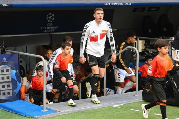 Football, Men, Season 2023 2024, Champions League Group C, Matchday 1 , Real Madrid 1 FC Union Berlin, v l Robin Gosens 1 FC Union Berlin , 20 09 2023, Copyright: xMatthiasxKochx