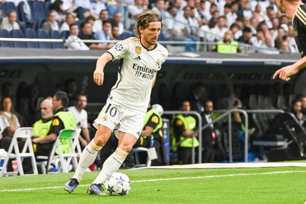 Football, men, season 2023 2024, Champions League Group C, 1 matchday , Real Madrid 1 FC Union Berlin, v l Luka Modric Real Madrid in action, on the ball, individual action, controls the ball, 20 09 2023, Copyright: xMatthiasxKochx