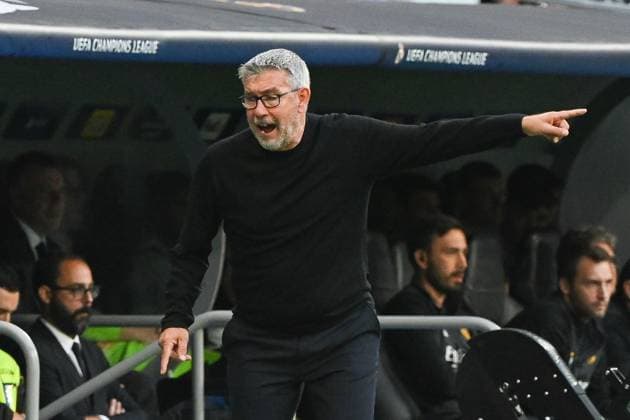 Football, men, season 2023 2024, Champions League Group C, matchday 1 , Real Madrid 1 FC Union Berlin, v l coach Urs Fischer 1 FC Union Berlin gestures, gestures, 20 09 2023, Copyright: xMatthiasxKochx