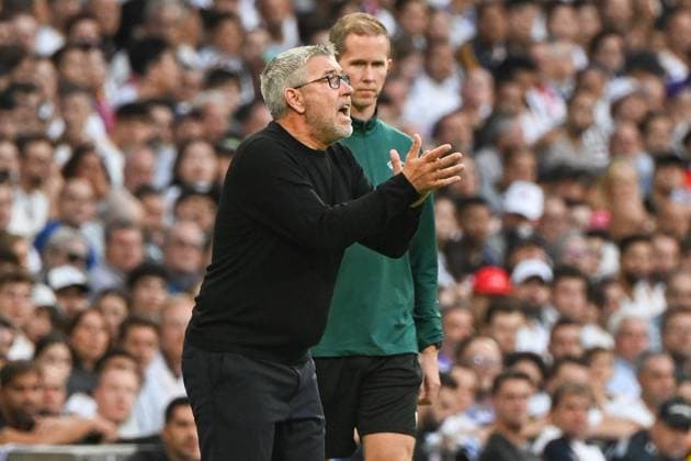 Football, men, season 2023 2024, Champions League Group C, matchday 1 , Real Madrid 1 FC Union Berlin, v l coach Urs Fischer 1 FC Union Berlin gestures, gestures, 20 09 2023, Copyright: xMatthiasxKochx