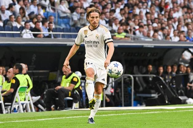 Football, men, season 2023 2024, Champions League Group C, 1 matchday , Real Madrid 1 FC Union Berlin, v l Luka Modric Real Madrid in action, on the ball, individual action, controls the ball, 20 09 2023, Copyright: xMatthiasxKochx