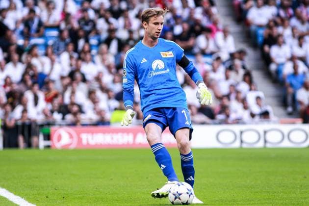 September 20, 2023: Frederik Ronnow of Union Berlin in action during the UEFA Champions League, Group C, football match played between Real Madrid and Union Berlin at Santiago Bernabeu stadium on September 20, 2023, in Madrid, Spain. - ZUMAa181 20230920_zaa_a181_060 Copyright: xIrinaxR.xHipolitox