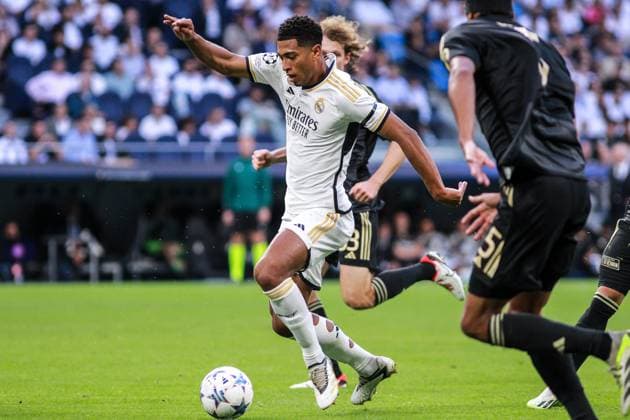September 20, 2023: Jude Bellingham of Real Madrid in action during the UEFA Champions League, Group C, football match played between Real Madrid and Union Berlin at Santiago Bernabeu stadium on September 20, 2023, in Madrid, Spain. - ZUMAa181 20230920_zaa_a181_064 Copyright: xIrinaxR.xHipolitox