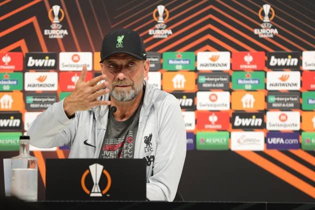 SOCCER - UEFA EL, LASK vs Liverpool LINZ,AUSTRIA,20.SEP.23 - SOCCER - UEFA Europa League, group stage, Linzer ASK vs Liverpool FC, preview, press conference, PK, Pressekonferenz Liverpool. Image shows head coach Juergen Klopp (Liverpool).  GEPAxpictures xManuelxBinder
