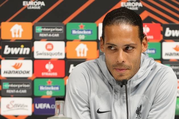 SOCCER - UEFA EL, LASK vs Liverpool LINZ,AUSTRIA,20.SEP.23 - SOCCER - UEFA Europa League, group stage, Linzer ASK vs Liverpool FC, preview, press conference, PK, Pressekonferenz Liverpool. Image shows Virgil van Dijk (Liverpool).  GEPAxpictures xManuelxBinder