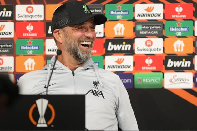 SOCCER - UEFA EL, LASK vs Liverpool LINZ,AUSTRIA,20.SEP.23 - SOCCER - UEFA Europa League, group stage, Linzer ASK vs Liverpool FC, preview, press conference, PK, Pressekonferenz Liverpool. Image shows head coach Juergen Klopp (Liverpool).  GEPAxpictures xManuelxBinder