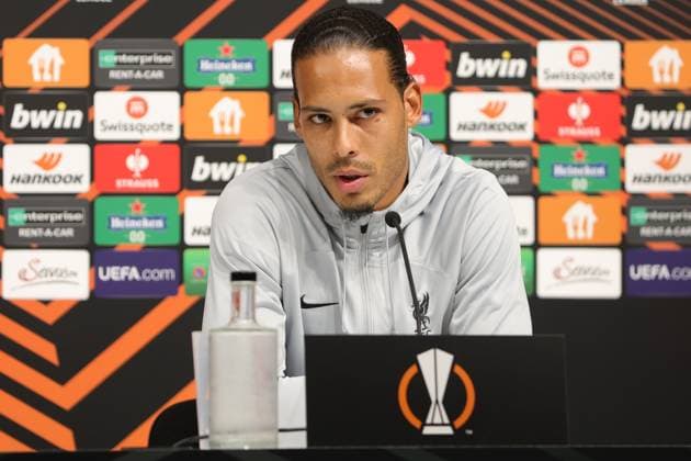 SOCCER - UEFA EL, LASK vs Liverpool LINZ,AUSTRIA,20.SEP.23 - SOCCER - UEFA Europa League, group stage, Linzer ASK vs Liverpool FC, preview, press conference, PK, Pressekonferenz Liverpool. Image shows Virgil van Dijk (Liverpool).  GEPAxpictures xManuelxBinder