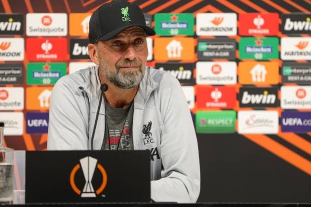 SOCCER - UEFA EL, LASK vs Liverpool LINZ,AUSTRIA,20.SEP.23 - SOCCER - UEFA Europa League, group stage, Linzer ASK vs Liverpool FC, preview, press conference, PK, Pressekonferenz Liverpool. Image shows head coach Juergen Klopp (Liverpool).  GEPAxpictures xManuelxBinder
