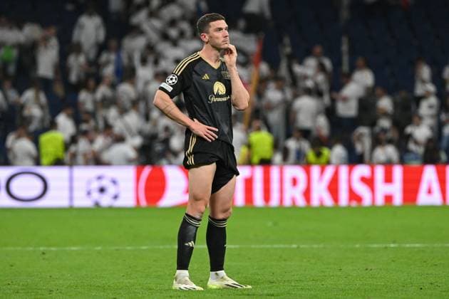 Football, Men, Season 2023 2024, Champions League Group C, Matchday 1 , Real Madrid 1 FC Union Berlin, v l Robin Gosens 1 FC Union Berlin enttaeuscht nach der Niederlage, disappointed after defeat, 20 09 2023, Copyright: xMatthiasxKochx