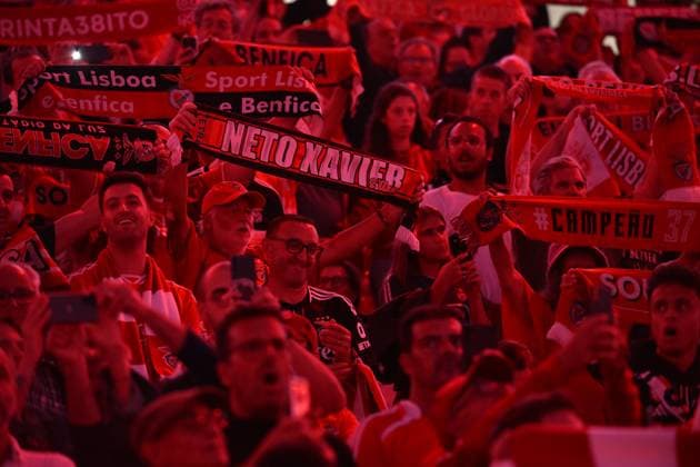 SOCCER - UEFA CL, Benfica vs RBS LISBON,PORTUGAL,20.SEP.23 - SOCCER - UEFA Champions League, group stage, SL Benfica vs Red Bull Salzburg. Image shows fans of Benfica.  GEPAxpictures xZedxJameson