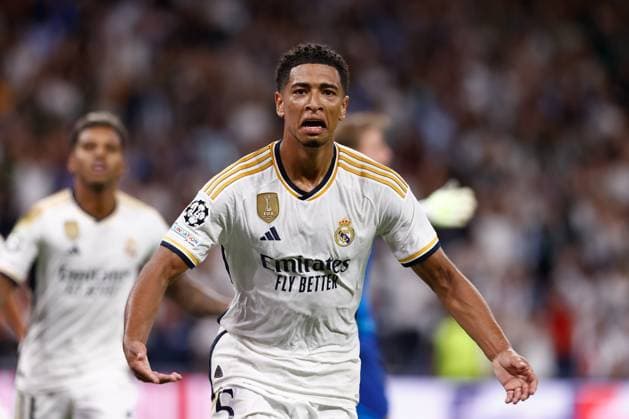 September 20, 2023, MADRID, MADRID, SPAIN: Jude Bellingham of Real Madrid celebrates a goal during the UEFA Champions League, Group C, football match played between Real Madrid and Union Berlin at Santiago Bernabeu stadium on September 20, 2023, in Madrid, Spain. MADRID SPAIN - ZUMAa181 20230920_zaa_a181_118 Copyright: xOscarxJ.xBarrosox