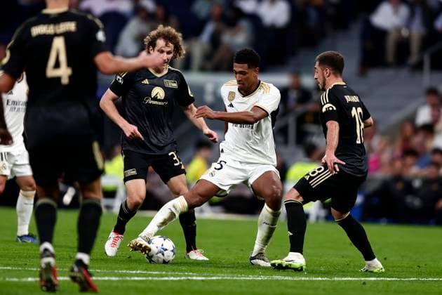 Real Madrid CF - Fc Union Berlin Jude Bellingham of Real Madrid Cf in action during the Uefa Champions League match beetween Real Madrid CF and the Fc Union Berlin at Santiago Bernabeu Stadium on September 20, 2023 in Madrid, Spain . Madrid Santiago Bernabeu Stadium Spain Copyright: xSportinfotox