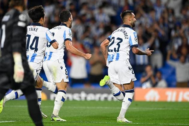 Editorial use only Real Sociedad v Inter Milan, UEFA Champions League match, Group D, date 1. Football, Reale Arena Stadium, San Sebastian, Spain - 20 Sept 2023 Editorial use only  Copyright: xShutterstockx 14113348d