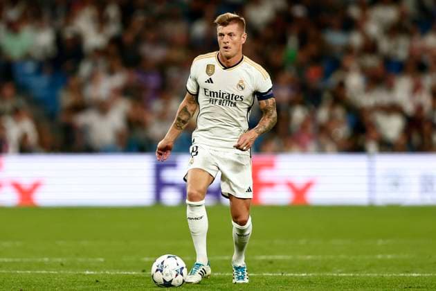 Toni Kroos of Real Madrid Cf during the Champions Leage match between Real Madrid Cf and Union Berlin at Santiago Bernabeu Stadium, in Madrid, Spain, on September 20, 2023. ( Photo by Alvaro Medranda Panoramic ) FOOTBALL : Real Madrid vs Union Berlin - UEFA Ligue des Champions - 20 09 2023 AlvaroMedranda Panoramic 