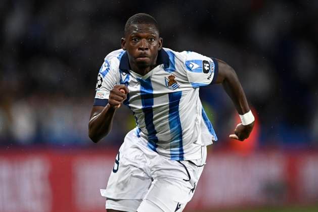 ESP: Real Sociedad v Inter Milan. UEFA Champions League match, Group D, date 1 Hamari Traore of Real Sociedadduring the UEFA Champions League match, Group D, between Real Sociedad and Inter Milan played at Reale Arena Stadium on September 20, 2023 in San Sebastian Spain. kpng Copyright: xCesarxOrtizx xPRESSINPHOTOx PS_230920_1210