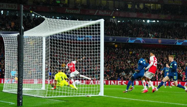 EDITORIAL USE ONLY No use with unauthorised audio, video, data, fixture lists, club league logos or live services. Online in-match use limited to 120 images, no video emulation. No use in betting, games or single club league player publications. Arsenal v PSV Eindhoven, UEFA Champions League, Group B, Football, Emirates Stadium, London, UK - 20 Sep 2023 EDITORIAL USE ONLY No use with unauthorised audio, video, data, fixture lists, club league logos or live services. Online in-match use limited to 120 images, no video emulation. No use in betting, games or single club league player publications. Copyright: xJavierxGarcia Shutterstockx 14106762k
