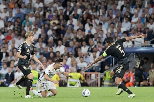 MADRID, SPAIN - SEPTEMBER 20: Brahim Daz of Real Madrid during the UEFA CHAMPIONS LEAGUE 2023 24 match between Real Madrid and Union Berlin at Santiago Bernabeu Stadium. ONLYxEDITORIALxUSAGE  (229879430)