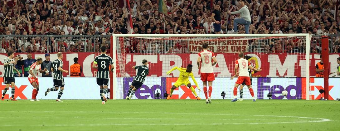 20 09 23 FC Bayern Munich Manchester United Germany, Munich 20 09 2023, football, Champions League, FC Bayern Munich Manchester United Serge Gnabry FC Bayern Munich goal 2 0 Gnabry