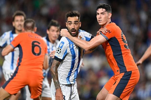Editorial use only Real Sociedad v Inter Milan, UEFA Champions League match, Group D, date 1. Football, Reale Arena Stadium, San Sebastian, Spain - 20 Sept 2023 Editorial use only  Copyright: xShutterstockx 14113348ac