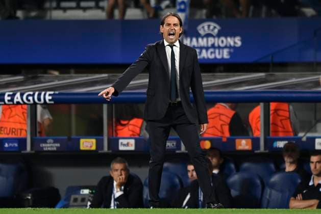 Sport Bilder des Tages ESP: Real Sociedad v Inter Milan. UEFA Champions League match, Group D, date 1 FC Internazionale head coach Simone Inzaghiduring the UEFA Champions League match, Group D, between Real Sociedad and Inter Milan played at Reale Arena Stadium on September 20, 2023 in San Sebastian Spain. kpng Copyright: xCesarxOrtizx xPRESSINPHOTOx PS_230920_1275