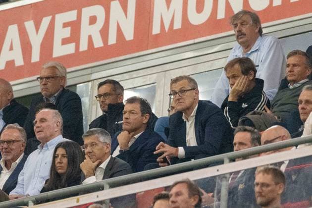 Ehrentribuene FC Bayern, GER, FC Bayern Muenchen FCB vs Manchester United MUN , football, Champions League, group stage, season 2023 2024, 20 09 2023, DFB DFL regulations prohibit any use of photographs as image sequences and or quasi video , GER, FC Bayern Muenchen FCB vs Manchester United MUN , football, Champions League, group stage, season 2023 2024, 20 09 2023 Muenchen Copyright: xEibner-Pressefoto SaschaxWaltherx EP_EER
