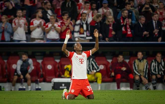 Munic, Germany 20th Sep 2023 final cheer Mathys Tel Muenchen FC Bayern Munich Manchester United 20 09 2023
