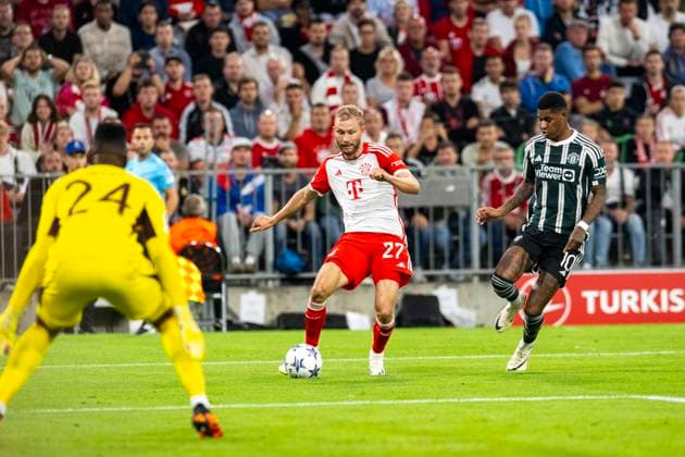 27 Laimer FCB, Champions League, FC Bayern Muenchen vs Manchester United, Allianz Arena, Munich 20 09 2023 Â