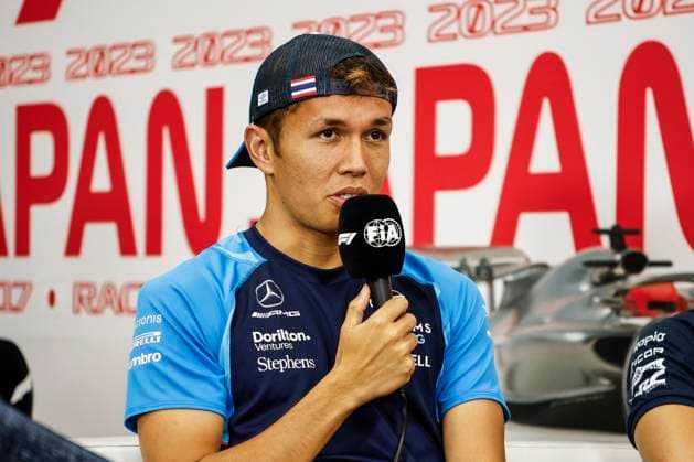ALBON Alexander (tha), Williams Racing FW45, portrait press conference, PK, Pressekonferenz during the 2023 Formula 1 Lenovo Japanese Grand Prix, 16th round of the 2023 Formula One World Championship, WM, Weltmeisterschaft from September 22 to 24, 2023 on the Suzuka International Racing Course, in Suzuka - F1 - JAPANESE GRAND PRIX 2023 DPPI Panoramic  00123036__R3_2077