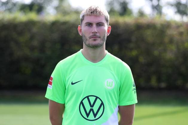 VfL Wolfsburg Wolfsburg, 20 09 2023, FOOTBALL VfL Wolfsburg, 1 Bundesliga, season 2023 24 photo session, Jonas Wind VfL Wolfsburg Wolfsburg