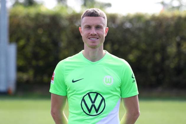 VfL Wolfsburg Wolfsburg, 20 09 2023, FOOTBALL VfL Wolfsburg, 1 Bundesliga, season 2023 24 photo session, Yannick Gerhardt VfL Wolfsburg Wolfsburg