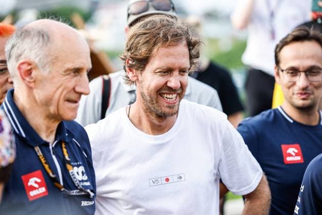 Franz Tost AUT, Scuderia AlphaTauri , Sebastian Vettel DEU , F1 Grand Prix of Japan at Suzuka International Racing Course on September 21, 2023 in Suzuka, Japan Photo by HOCH ZWEI Suzuka Japan