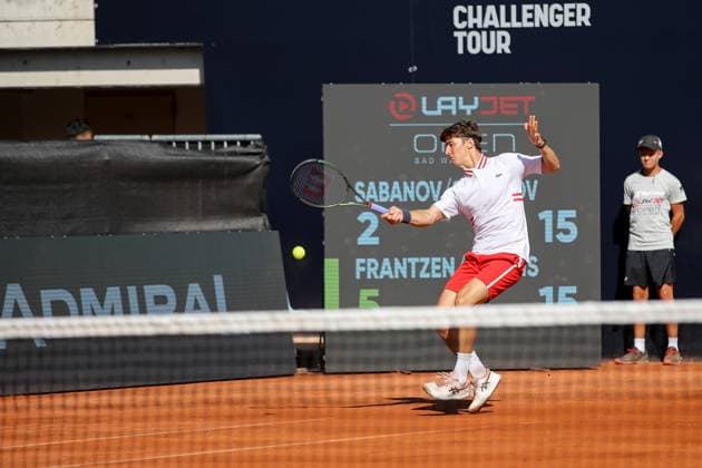 TENNIS - ATP, Tennis Herren Layjet Open BAD WALTERSDORF,AUSTRIA,21.SEP.23 - TENNIS - ATP Challenger Tour, Layjet Open. Image shows Ivan Sabanov (SRB).  GEPAxpictures xMaticxKlansek