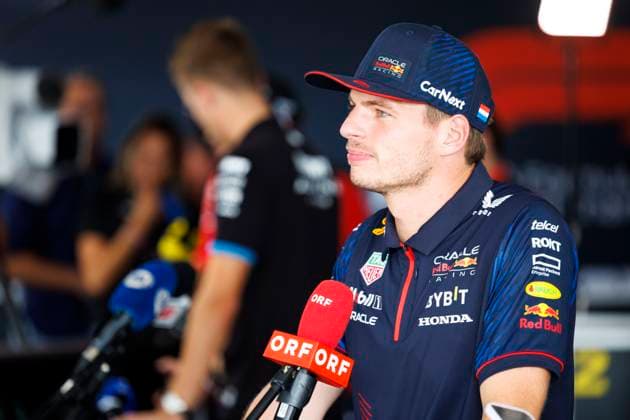 21st September 2023; Suzuka Circuit, Suzuka, Japan; 2023 Formula 1 Lenovo Japanese Grand Prix; Arrival and Inspection Day; Number 1 Red Bull driver Max Verstappen arrives and speaks to the press  ActionPlus12555657 StephenxBlackberry