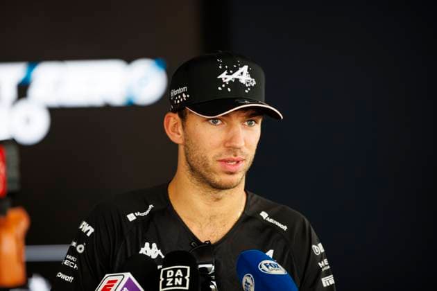 21st September 2023; Suzuka Circuit, Suzuka, Japan; 2023 Formula 1 Lenovo Japanese Grand Prix; Arrival and Inspection Day; Number 10 Alpine driver Pierre Gasly arrives and speaks to the press  ActionPlus12555663 StephenxBlackberry