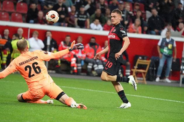 Football, UEFA Europa League 2023 2024, Group Stage , Group H, Matchday 1, Bayer 04 Leverkusen BK Häcken, 21 09 2023, Bayarena Leverkusen, Florian Wirtz Bayer 04 Leverkusen,scored the 1 0